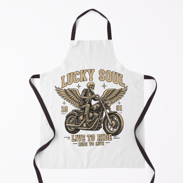 Item preview, Lucky Soul 1991 Live To Ride Biker Skeleton Vintage T-Shirt designed and sold by konfikkonfik.