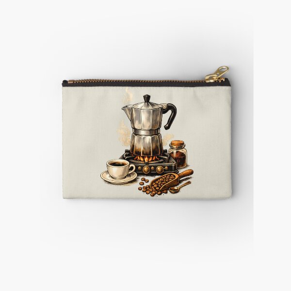 Item preview, Classic moka pot on an antique stove. designed and sold by Daily Quirk.