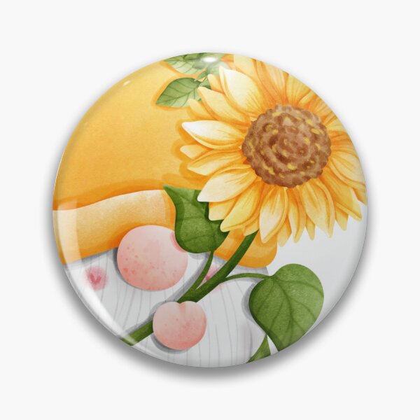 Item preview, Cheerful sunflower gnome designed and sold by Curious Frog.