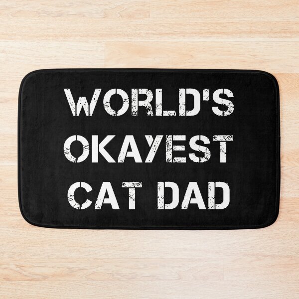 Item preview, World's Okayest Cat Dad Stencil Graphic designed and sold by Dmo3HarkoArt.