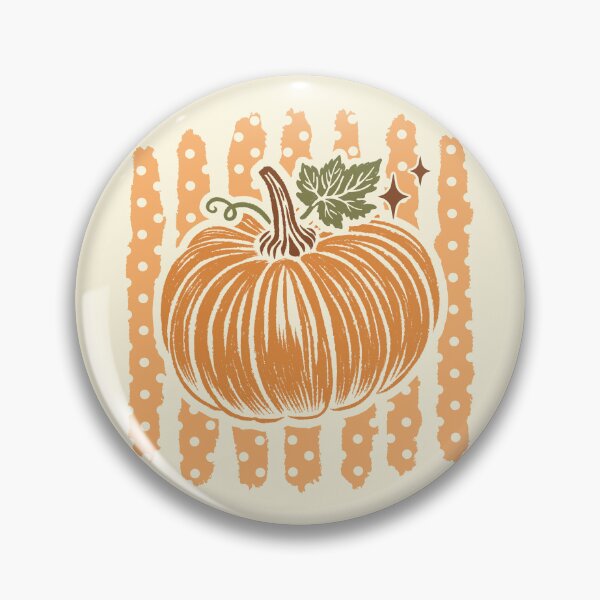 Item preview, Retro Vintage Pumpkin Polka Dot Stripes Fall designed and sold by RinrinDesigns.