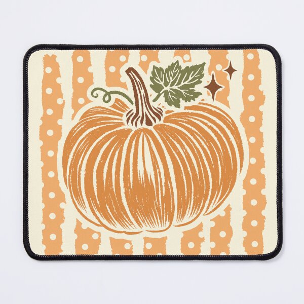 Item preview, Retro Vintage Pumpkin Polka Dot Stripes Fall designed and sold by RinrinDesigns.