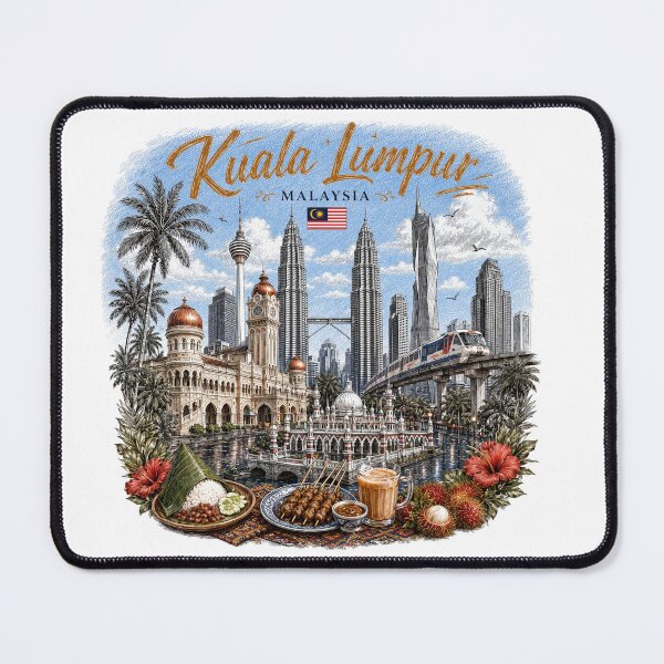 Item preview, Kuala Lumpur Malaysia Vintage Travel Art designed and sold by CHC.