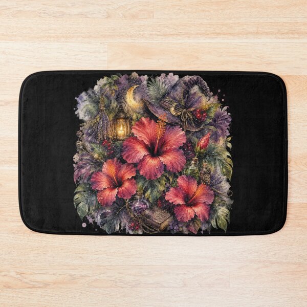 Item preview, Witch Garden Hibiscus | Gothic Tropical Botanical Art | Dark Watercolor Floral designed and sold by IamNolmo.
