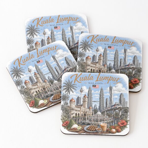 Item preview, Kuala Lumpur Malaysia Vintage Travel Art designed and sold by CHC.