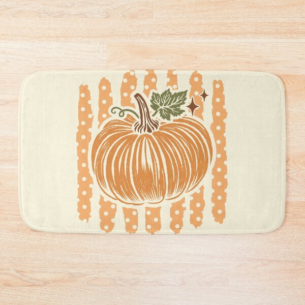 Item preview, Retro Vintage Pumpkin Polka Dot Stripes Fall designed and sold by RinrinDesigns.
