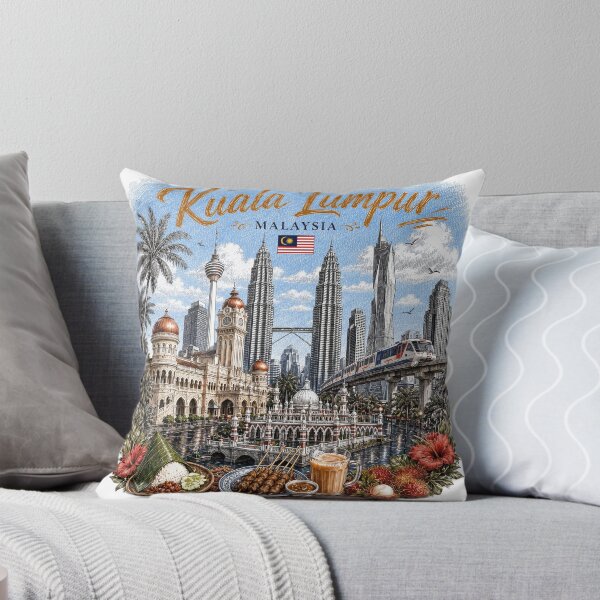 Artikelvorschau, Kuala Lumpur Malaysia Vintage Reisekunst entworfen und verkauft von CHC.