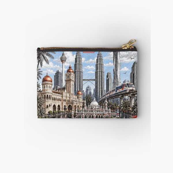 Item preview, Kuala Lumpur Malaysia Vintage Travel Art designed and sold by CHC.