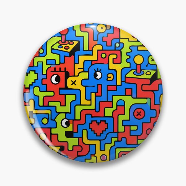 Item preview, The Retro Arcade Doodle Maze designed and sold by Thai Vibe Studio.