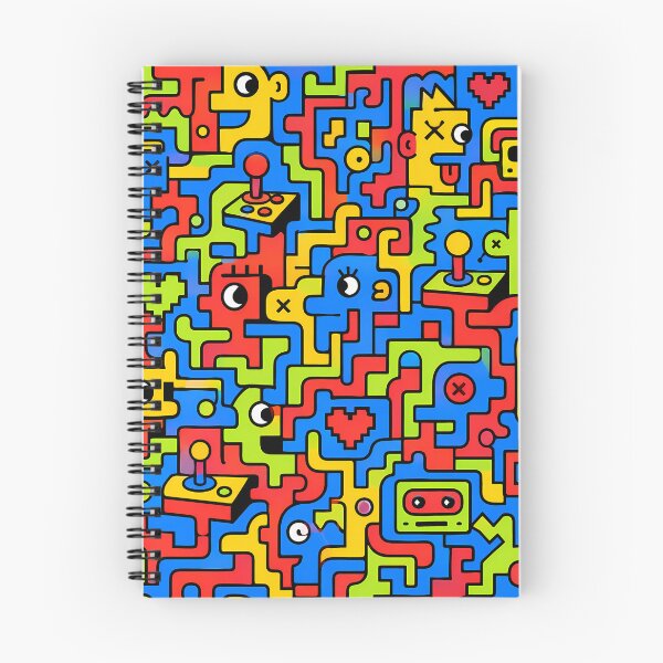 Item preview, The Retro Arcade Doodle Maze designed and sold by Thai Vibe Studio.