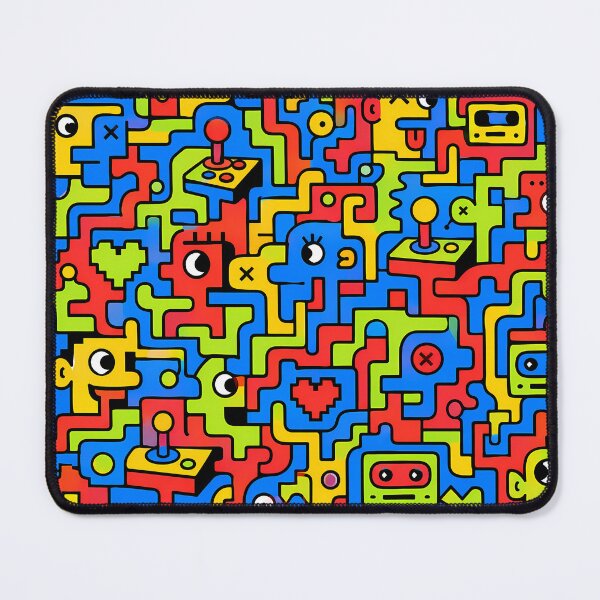 Item preview, The Retro Arcade Doodle Maze designed and sold by Thai Vibe Studio.