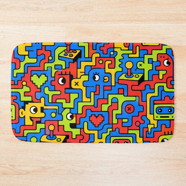 Item preview, The Retro Arcade Doodle Maze designed and sold by Thai Vibe Studio.