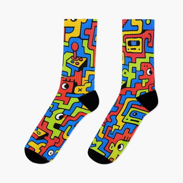 Item preview, The Retro Arcade Doodle Maze designed and sold by Thai Vibe Studio.