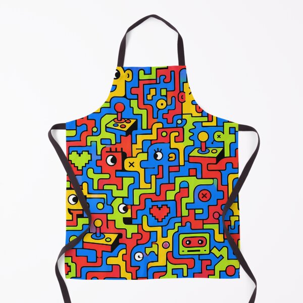 Item preview, The Retro Arcade Doodle Maze designed and sold by Thai Vibe Studio.