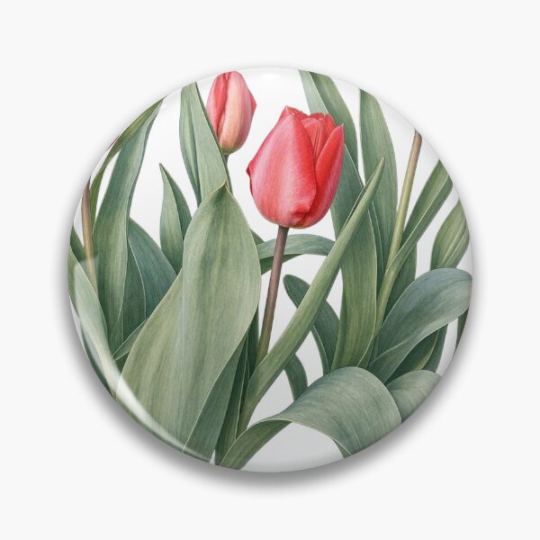 Item preview, Vintage Red Tulips Botanical Watercolor Illustration designed and sold by Nature Moments.