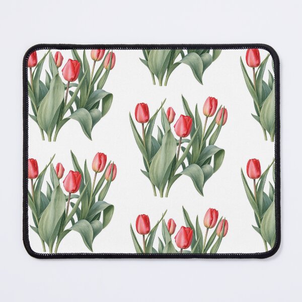 Item preview, Vintage Red Tulips Botanical Watercolor Illustration designed and sold by Nature Moments.