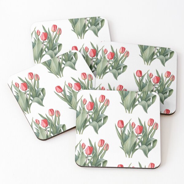 Item preview, Vintage Red Tulips Botanical Watercolor Illustration designed and sold by Nature Moments.