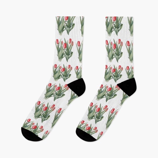 Item preview, Vintage Red Tulips Botanical Watercolor Illustration designed and sold by Nature Moments.