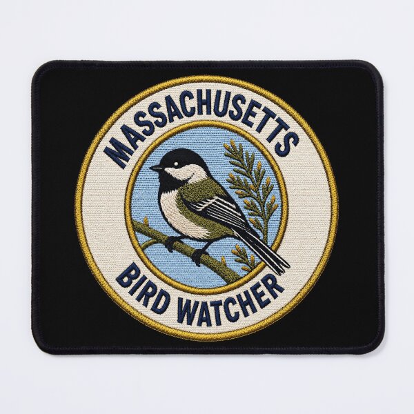 Item preview, Massachusetts Black-Capped Chickadee State Bird Patch designed and sold by The-Drip-Studio.