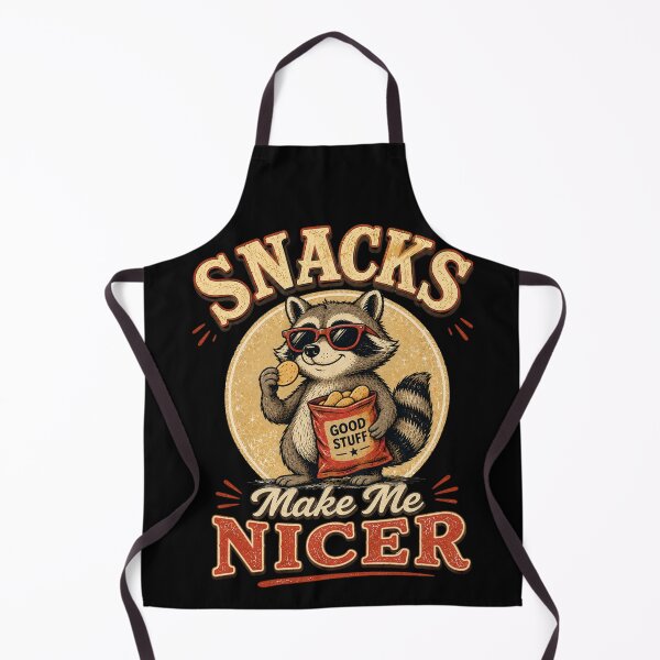 Item preview, Snacks Make Me Nicer – Funny Vintage Raccoon Snack Lover designed and sold by creativebymateo.