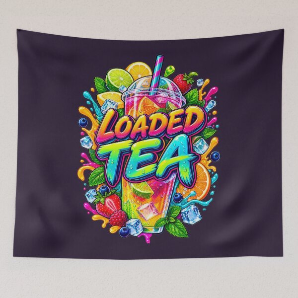 Item preview, Loaded Tea Colorful Drink Sticker Design – Vibrant Fruit Tea Merch Art designed and sold by Pickmash.