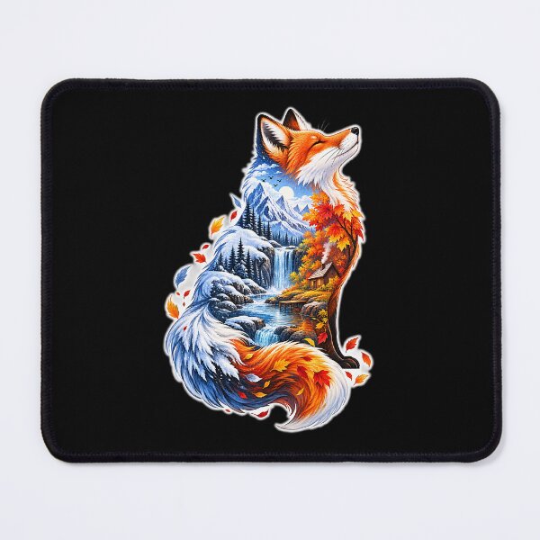 Item preview, Four Seasons Fox – Mountain, Forest and Wildlife Nature Art designed and sold by GenZStickerHub1.