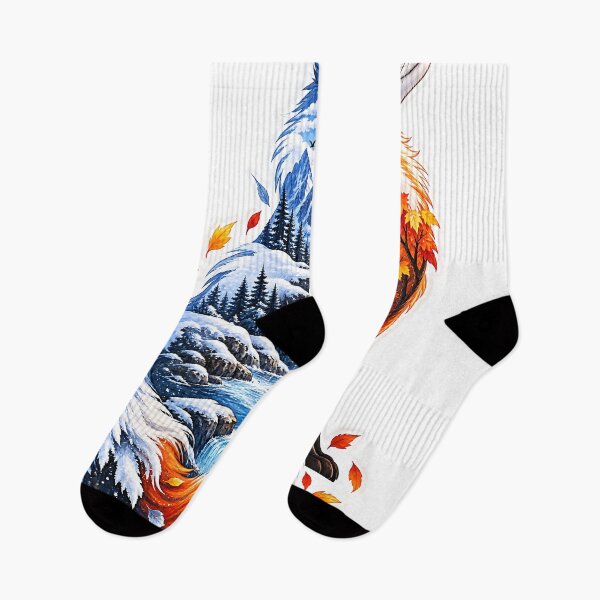 Item preview, Four Seasons Fox – Mountain, Forest and Wildlife Nature Art designed and sold by GenZStickerHub1.