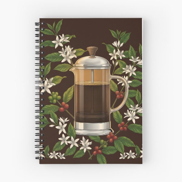 Item preview, French Press Coffee Maker Botanical Bloom designed and sold by ThirdShiftLab.