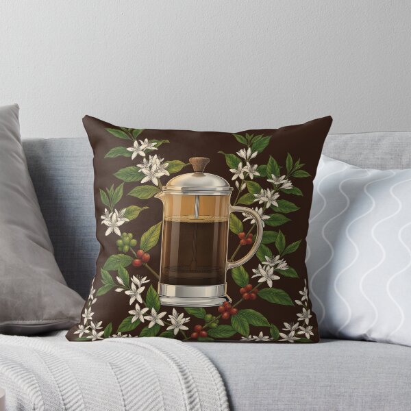 Item preview, French Press Coffee Maker Botanical Bloom designed and sold by ThirdShiftLab.