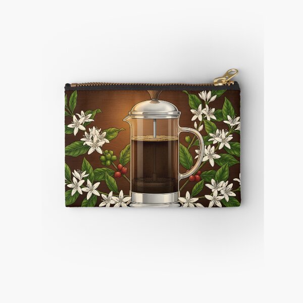 Item preview, French Press Coffee Maker Botanical Bloom designed and sold by ThirdShiftLab.