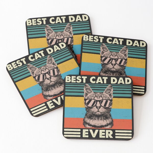Item preview, Best Cat Dad Ever Retro Vintage Sunglasses Cat designed and sold by Dmo3HarkoArt.
