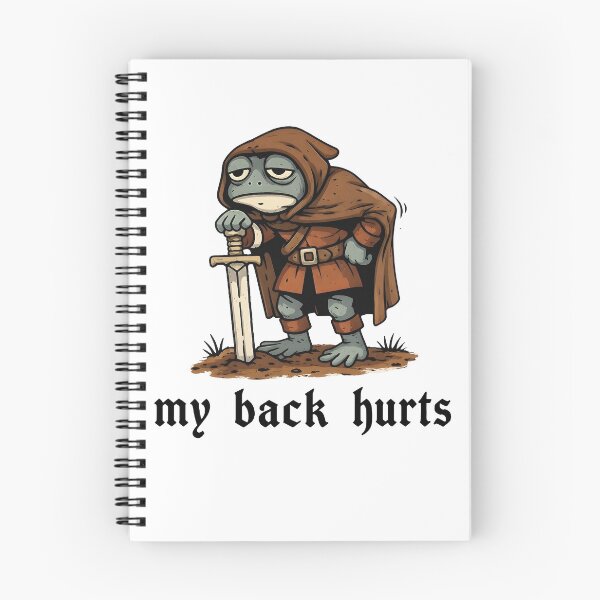 Item preview, My Back Hurts Frog Medieval Humor designed and sold by RDGNR.