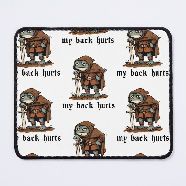 Item preview, My Back Hurts Frog Medieval Humor designed and sold by RDGNR.