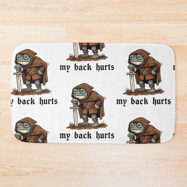 Item preview, My Back Hurts Frog Medieval Humor designed and sold by RDGNR.