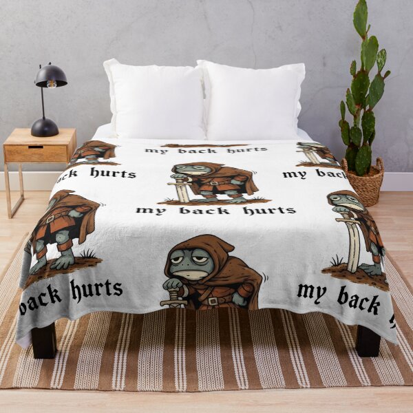 Item preview, My Back Hurts Frog Medieval Humor designed and sold by RDGNR.