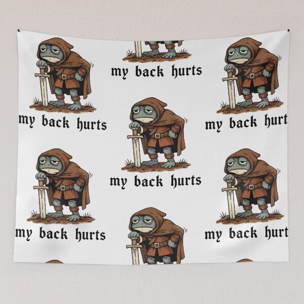 Item preview, My Back Hurts Frog Medieval Humor designed and sold by RDGNR.
