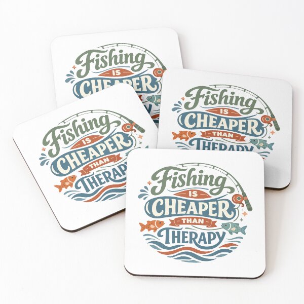 Item preview, Fishing Is Cheaper Than Therapy Funny Gift for Fishermen, Outdoorsmen & Dads designed and sold by stylishdzign.