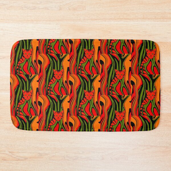 Item preview, Cat in Vibrant Abstract Patterns designed and sold by Elaine M Hayward .