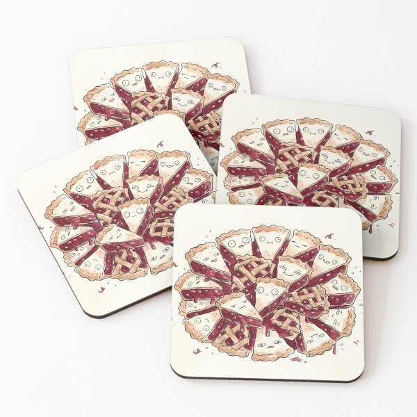 Item preview, Cute Cherry Pie Slices Kawaii Baking Art designed and sold by DuckOddity.