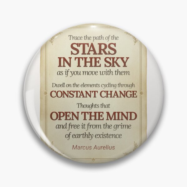 Item preview, Trace the Path of the Stars - Marcus Aurelius - Elegant Script Stoic Quote - Roman Red Version designed and sold by Stoic Core.