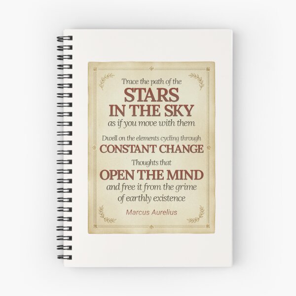 Item preview, Trace the Path of the Stars - Marcus Aurelius - Elegant Script Stoic Quote - Roman Red Version designed and sold by Stoic Core.