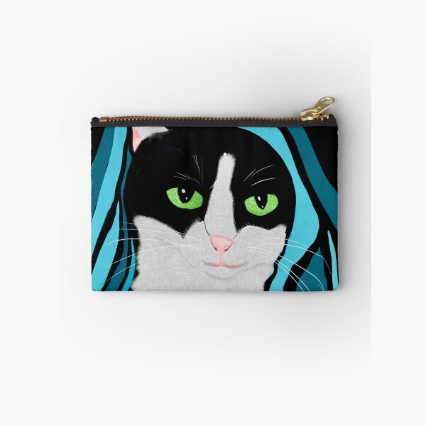 Item preview, Cat in Blue Drape designed and sold by Elaine M Hayward .