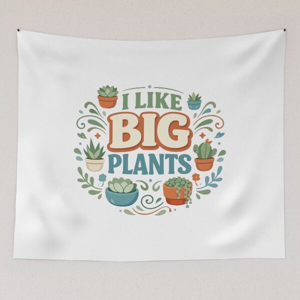 Item preview, I Like Big Plants Funny Gift for Plant Lovers, Gardeners & Home Decor Fans designed and sold by stylishdzign.