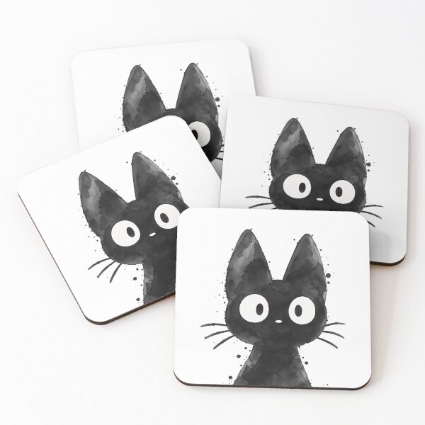 Item preview, black cat, doodle designed and sold by doshicoffee.