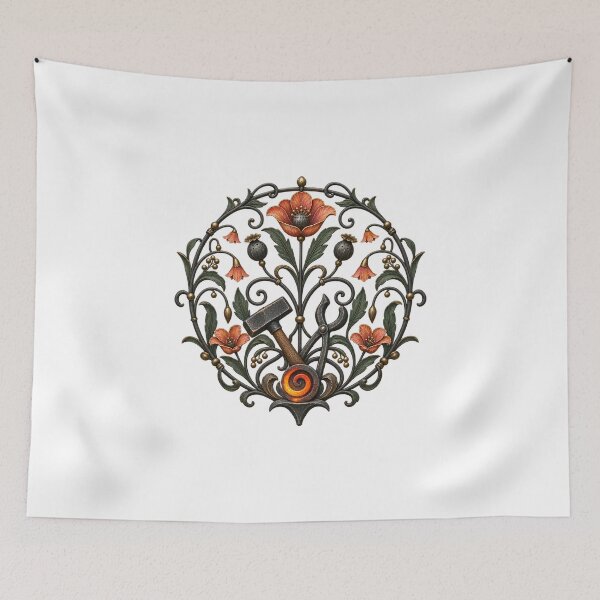 Item preview, Garden Ironwork Bloom designed and sold by UrbanCanvvas.