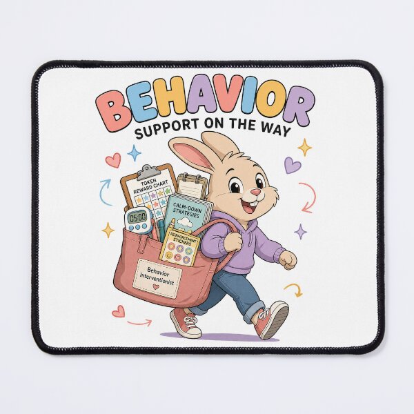 Item preview, Behavior Support Bunny Retro Design designed and sold by MOCH- ART.