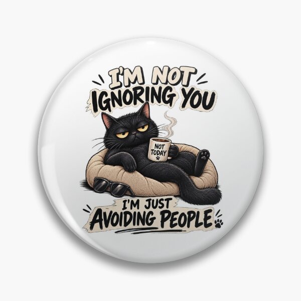 Item preview, I'm Not Ignoring You I'm Just Avoiding People Cat Shirt designed and sold by BTQPRO.