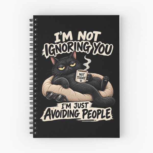 Item preview, I'm Not Ignoring You I'm Just Avoiding People Cat Shirt designed and sold by BTQPRO.
