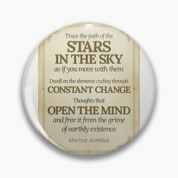 Item preview, Trace the Path of the Stars - Marcus Aurelius - Elegant Script Stoic Quote - Black and Gold Version designed and sold by Stoic Core.