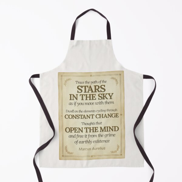 Item preview, Trace the Path of the Stars - Marcus Aurelius - Elegant Script Stoic Quote - Black and Gold Version designed and sold by Stoic Core.